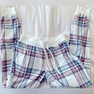 Jogger style plaid pj pants